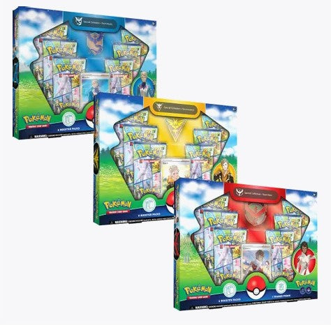 Pokemon Go Special Collection Box (Set of 3) Team Valor, Instinct and Mystic