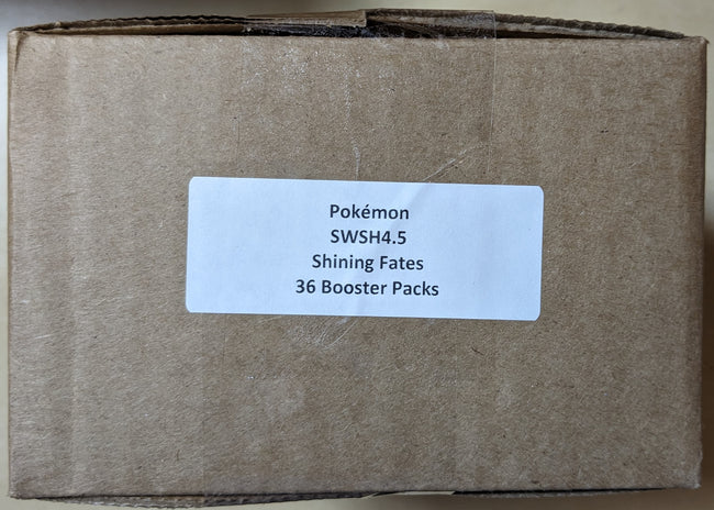 Pokemon Shining Fates x36 Factory Sealed Booster Packs in Cardboard Box