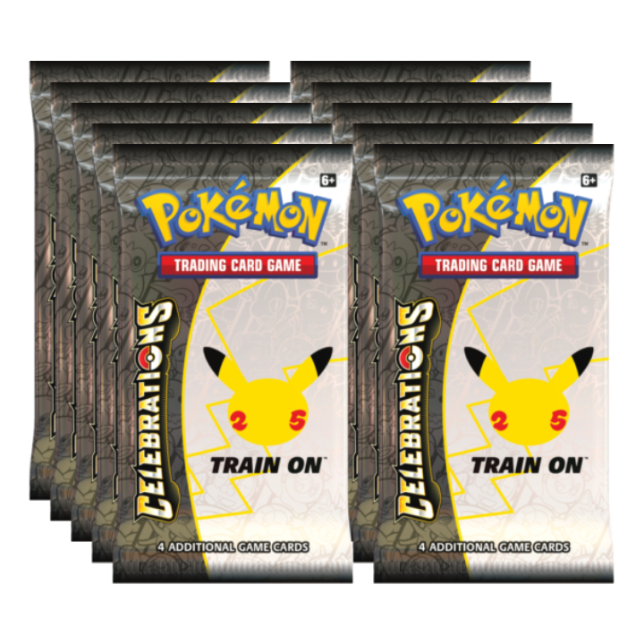 Pokemon Celebrations Booster Pack Lot of 10 Packs