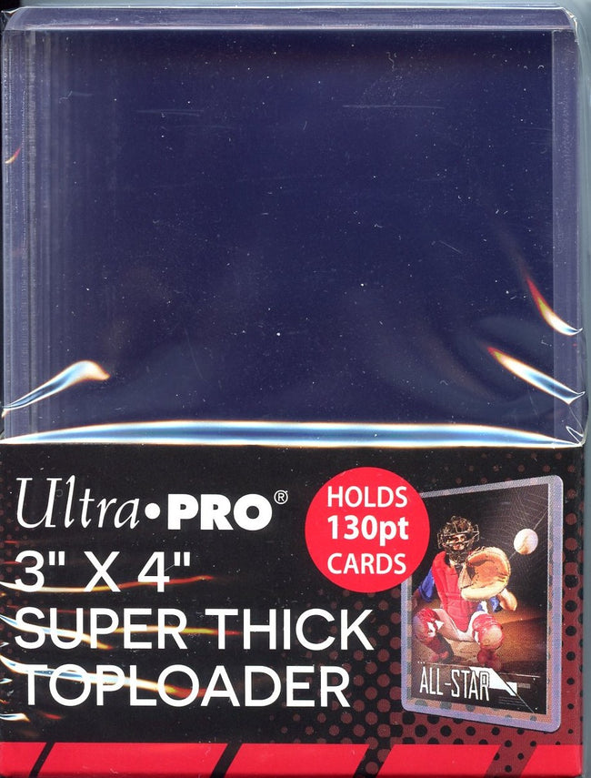Ultra Pro Super Thick 130PT 3"x 4" Toploader 10ct Pack