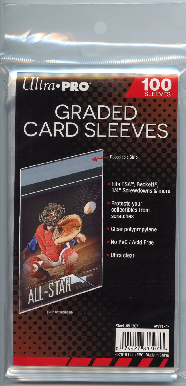 Ultra Pro Resealable Graded Cards Sleeves PSA Beckett SGC 100ct Pack