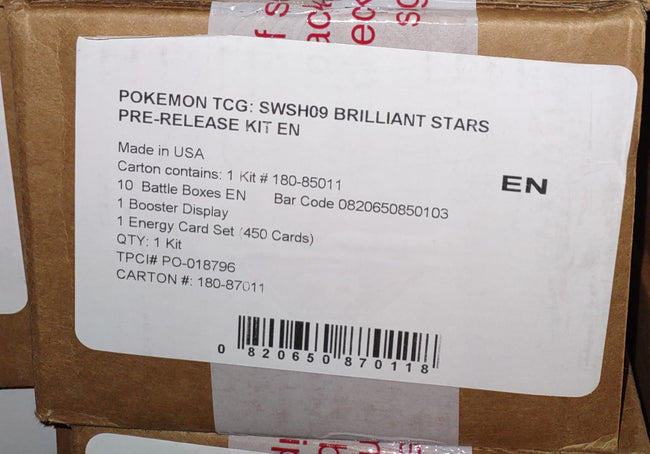 Pokemon Brilliant Stars Prerelease kit 1 Booster Box plus Build & Battle Display
