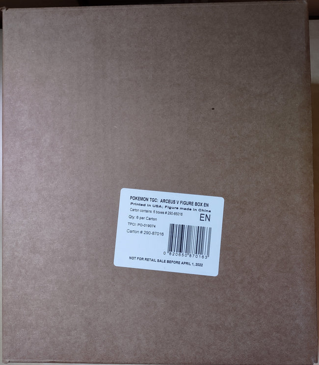 Pokemon TCG Arceus V Figure Collection Box Sealed Case of 6 Boxes!