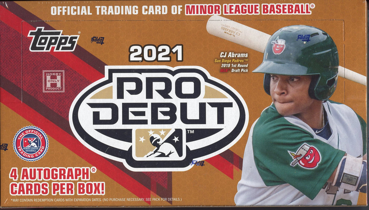2021 Topps Pro Debut Baseball Factory Sealed Hobby Box