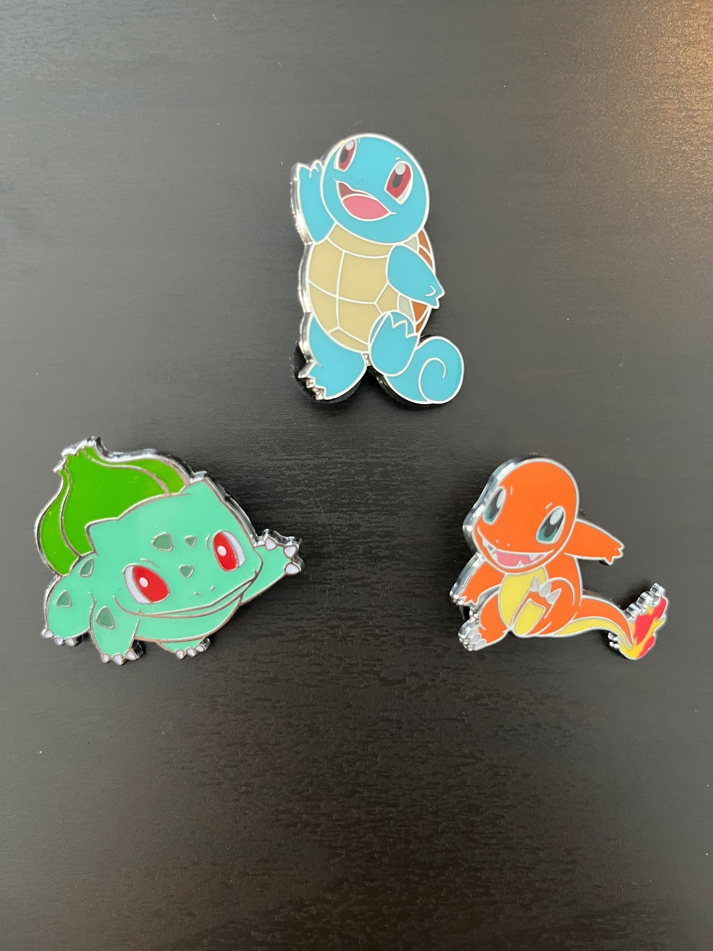 Pokemon GO Pin Collection Enamel Pins (Set of 3) Squirtle Charmander Bulbasaur